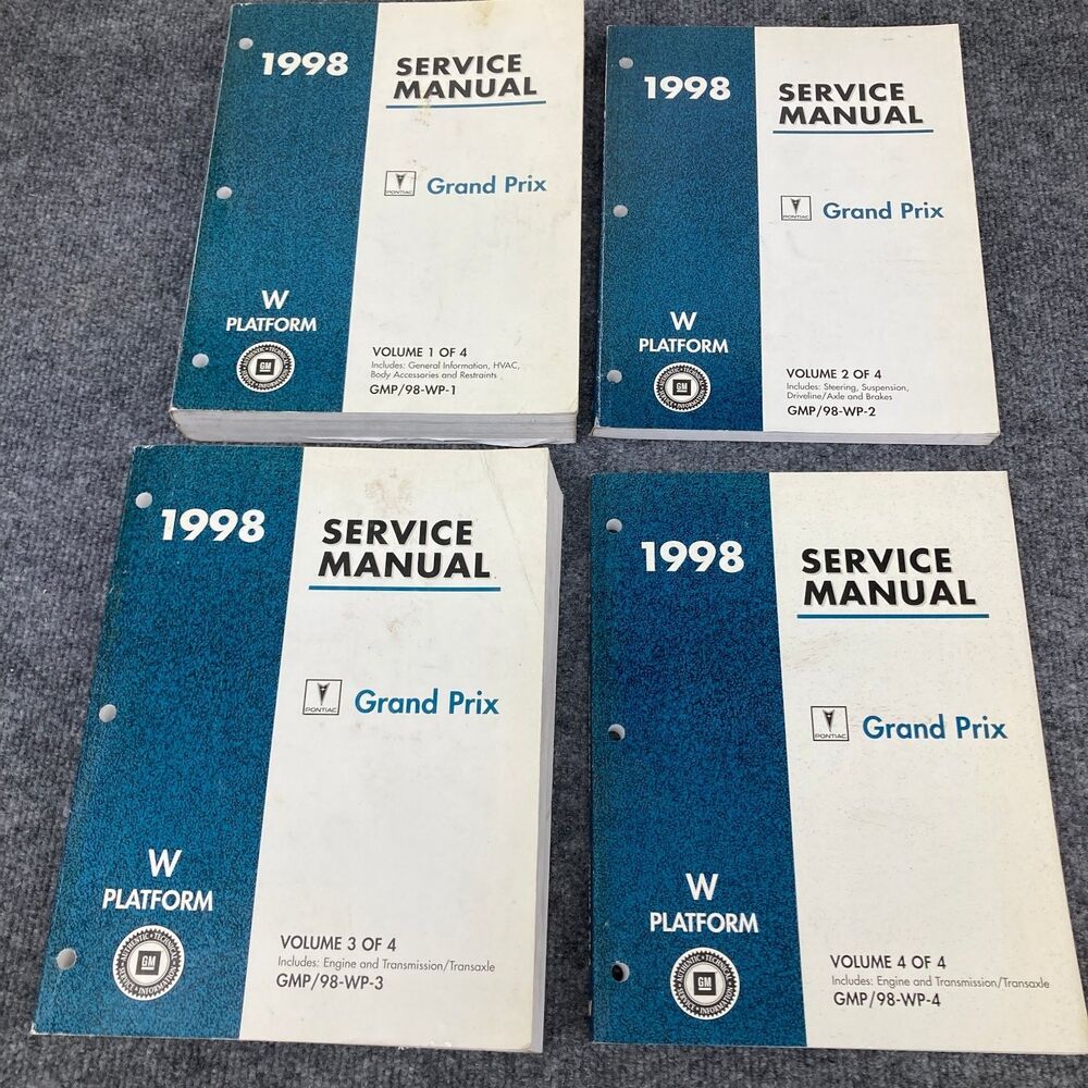 1998 Pontiac Grand Prix Factory Service Manual Set Original Shop Repair
